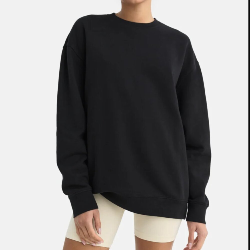 MATE The Label Organic Fleece Oversized Sweatshirt, Black